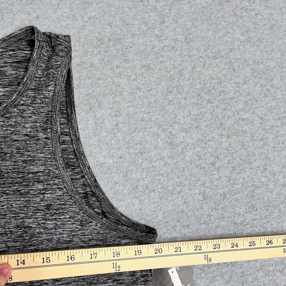 Activ8 Tank Top Womens Large Black Heather Scrunch Back Moisture Wicking New - Picture 3 of 10